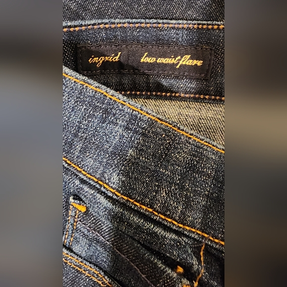 Vintage COH Ingrid Low Waist Flare Leg Jean Size 27 Rare Patchwork Pockets - Picture 13 of 16